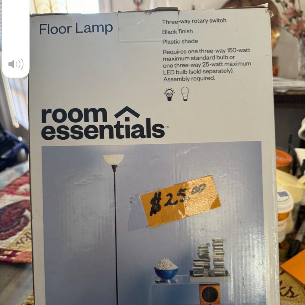 Room Essentials Black Floor Lamp